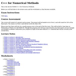 C++ for Numerical Methods