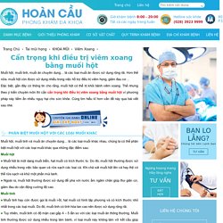 Cẩn trọng khi điều trị viêm xoang bằng muối hột