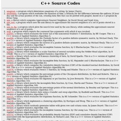 C++ Source Codes