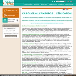 Ca bouge au Cambodge… l’éducation