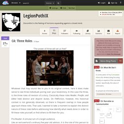 CA: Three Roles - FIMFiction.net