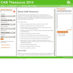 CAB Thesaurus