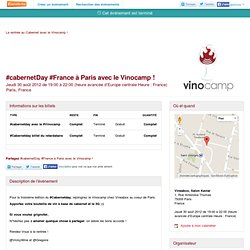 #cabernetDay #France à Paris avec le Vinocamp ! - Eventbrite