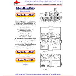 Cabin Plan and Blueprint - Balsam Ridge Cabin Plan C1612 and Free Study Plan