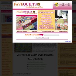 25 Free Log Cabin Quilt Patterns