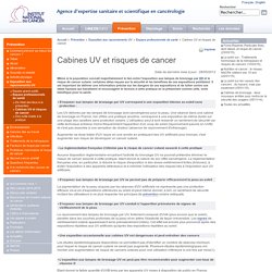Cabines UV et risques de cancer