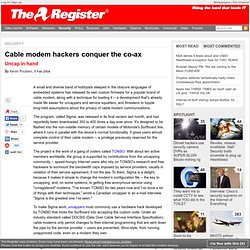 Cable modem hackers conquer the co-ax