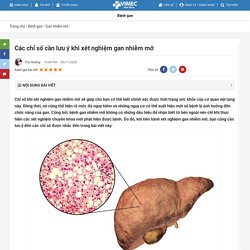 Các Chỉ Số Cần Lưu Ý Khi Xét Nghiệm Gan Nhiễm Mỡ