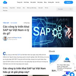 Các công ty triển khai SAP tại Việt Nam vì lý do gì?