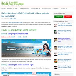 Hướng dẫn cách chơi Bull Fight tại Fun88 – Game casino ăn tiền cực hot 2021