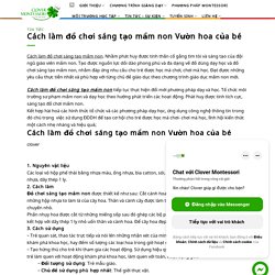 Cách làm đồ chơi sáng tạo mầm non Vườn hoa của bé - Clover Montessori