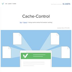How to use Cache-Control for browser caching