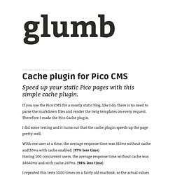 Cache plugin for Pico CMS