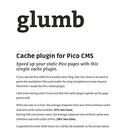Cache plugin for Pico CMS