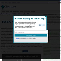 Cacti Asset Management LLC Holds Stake in Sony Corp (SNE)