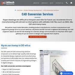 CAD Conversion Services – PDF to CAD and 2D to 3D CAD Conversion