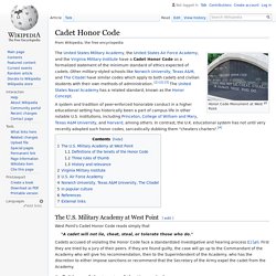 Cadet Honor Code - Wikipedia