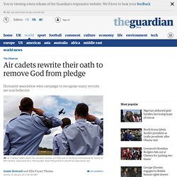 Air cadets rewrite their oath to remove God from pledge