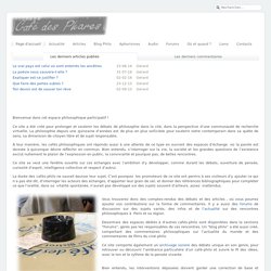 Café-philo des Phares - Page d'accueil