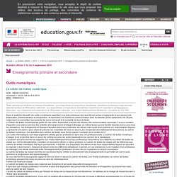 Le cahier de textes numérique - MENE1020076C - Ministère de l'Education nationale