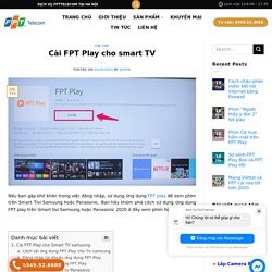 Cài FPT Play cho smart TV