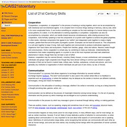 CAIS21stcentury - List of 21st Century Skills
