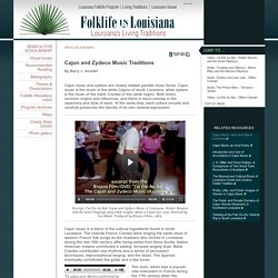 Cajun and Zydeco Music Traditions