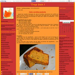 Cake carottes/polenta - 'Trop bon !