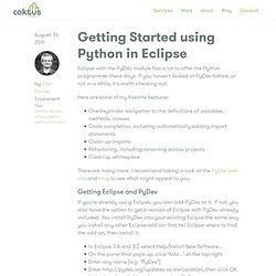 Getting Started using Python in Eclipse