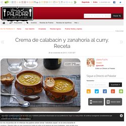 Crema de calabacín y zanahoria al curry