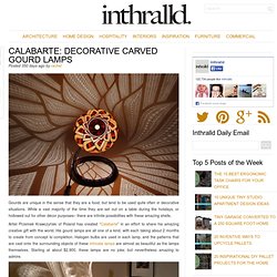 Calabarte: Decorative Carved Gourd Lamps