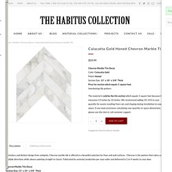 Calacatta Gold Honed Chevron Marble Tile - THE HABITUS COLLECTION