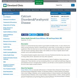 Calcium Disorders and Parathyroid Disease