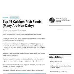 Top 15 Calcium-Rich Foods (Many Are Non-Dairy)