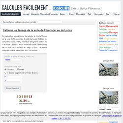 Calcul des termes de la suite de Fibonacci en ligne