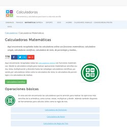 Calculadoras Matemáticas