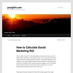 How to Calculate Social Marketing ROI