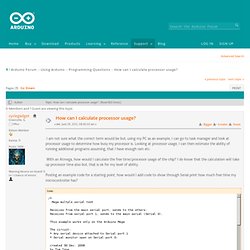 How can I calculate processor usage?