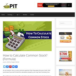 How to Calculate Common Stock? (Formula) - ProInvestorTips