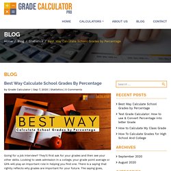 Best Way Calculate School Grades by Percentage