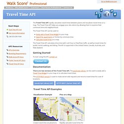 Transit Time Map - Walk Score Technology Preview