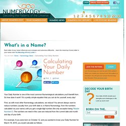 How to Calculate Your Daily Number