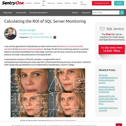 Calculating the ROI of SQL Server Monitoring