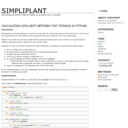 Calculating similarity between text strings in Python