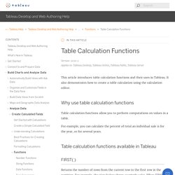 Table Calculation Functions - Tableau