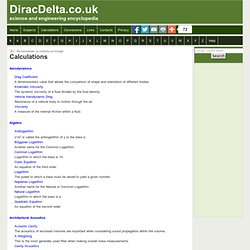 Calculations - DiracDelta Science & Engineering Encyclopedia