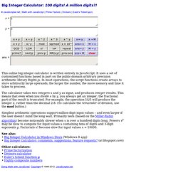 Big Integer Calculator - Arbitrary Precision Arithmetic