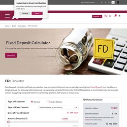 FD Calculator – Fixed Deposit Interest Calculator Online