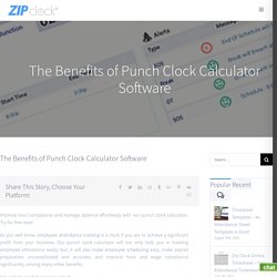 Employee Attendance Tracking Through Punch Clock Calculator Software