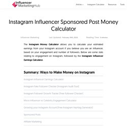 Instagram Sponsored Post (Paid Partnership Money Calculator)